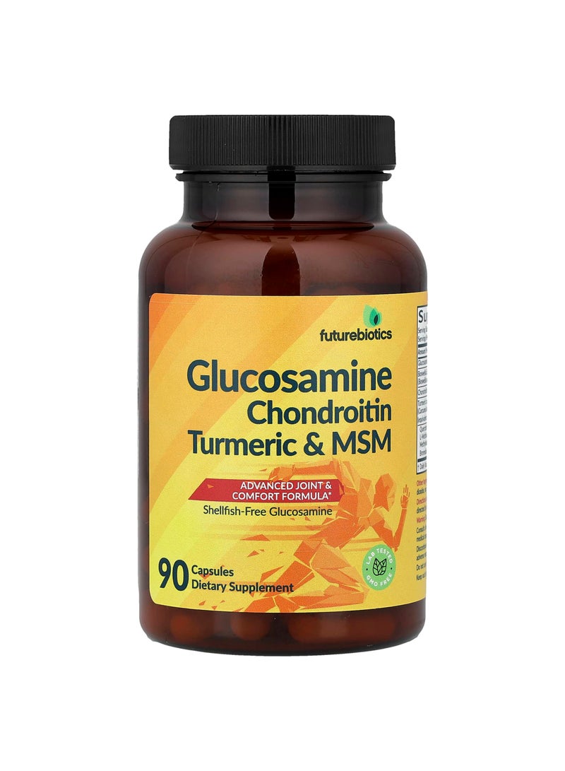 Glucosamine, Chondroitin, Turmeric & MSM, 90 Capsules
